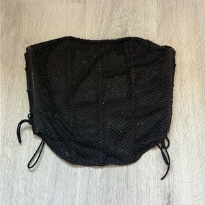Windsor Black Mesh Crop Top
